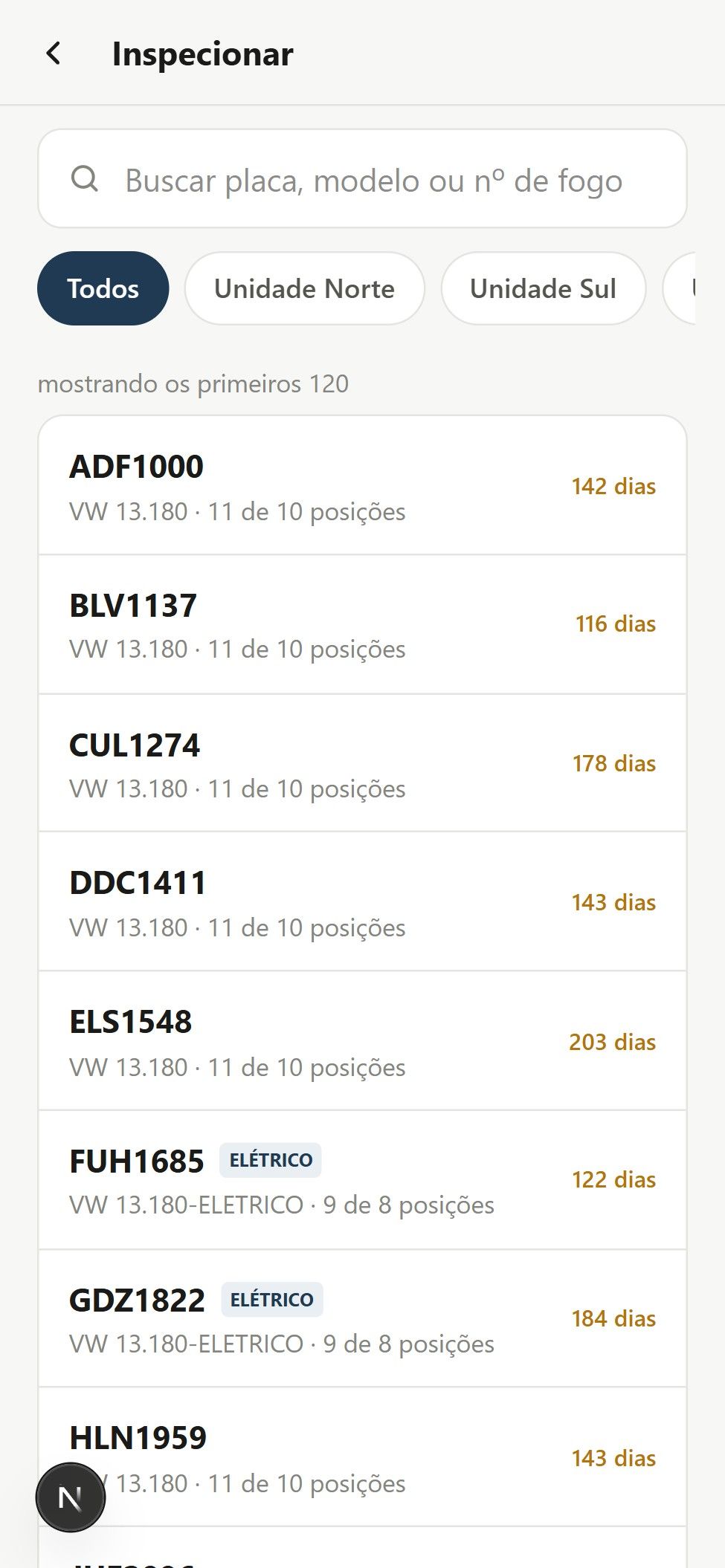 DRJ Gestão de Frotas, tela 6