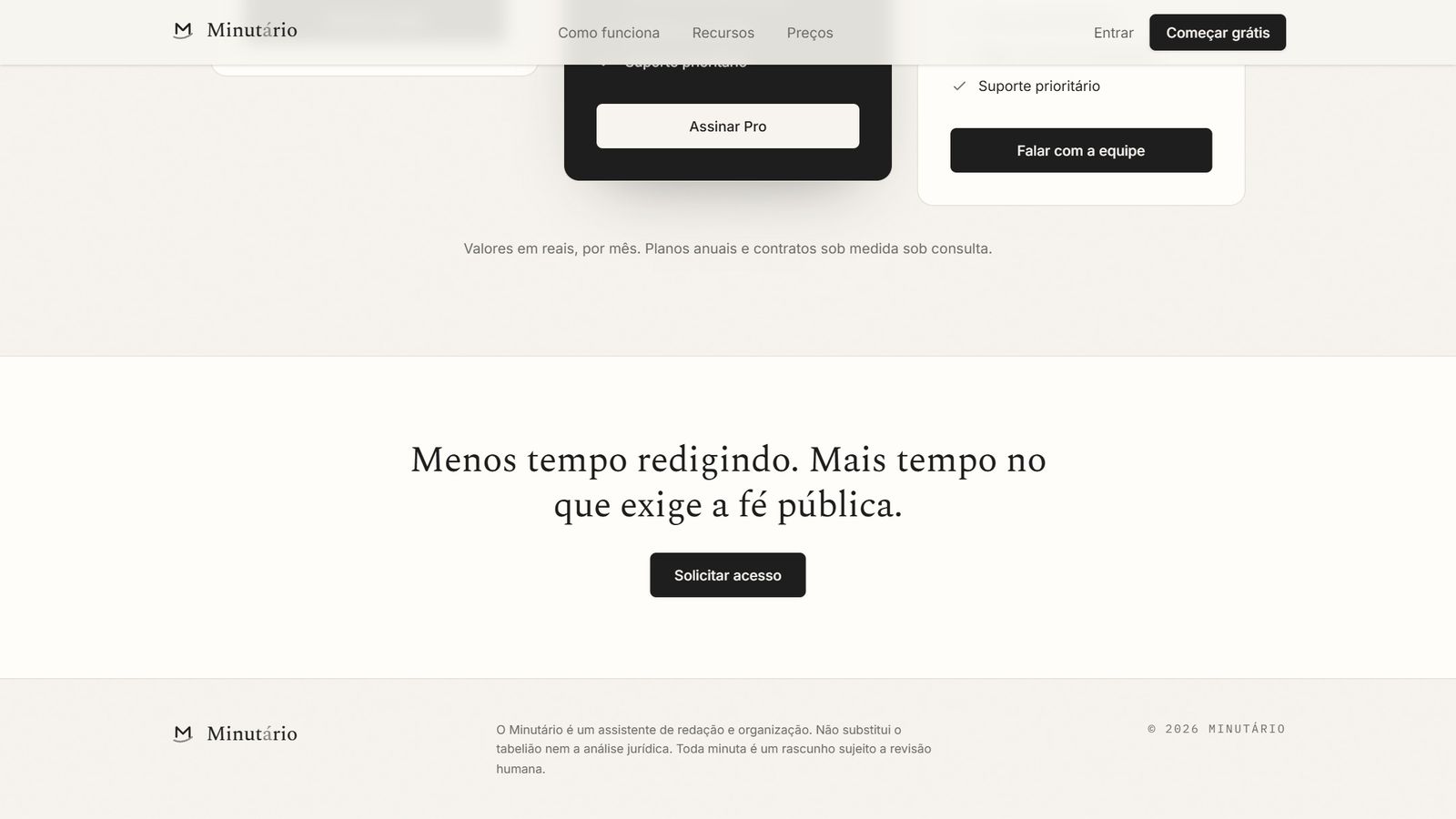 Minutário, tela 4