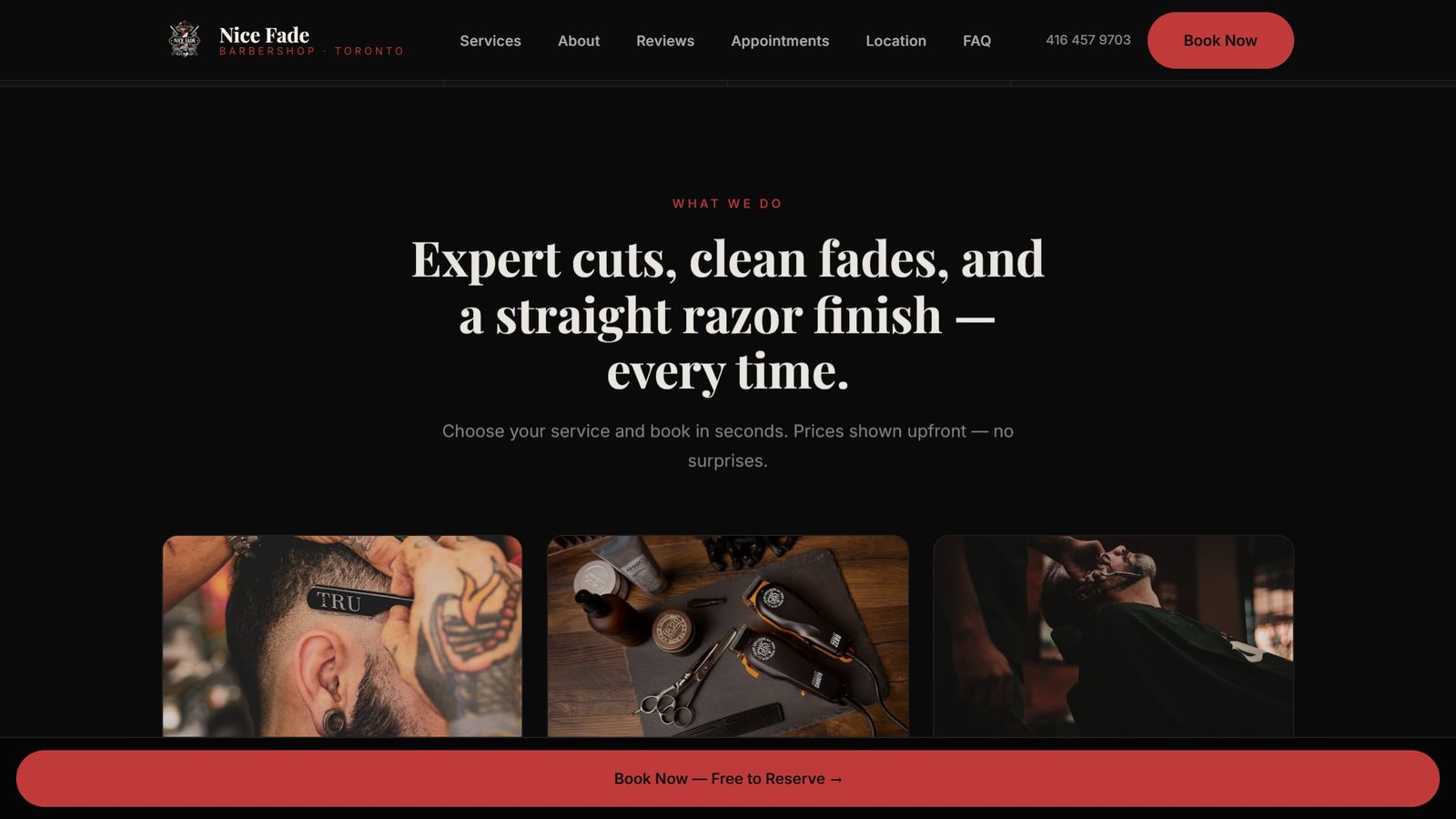 Nice Fade Barbershop, tela 2